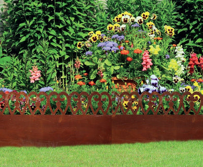 Lawn Edging Rust Curls Rolled Up 