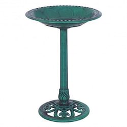 Outdoor Garden Green Pedestal Bird Bath Feeder - Free Shipping