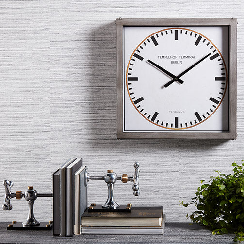 Pendulux Tempelhof Terminal Clock Grey 