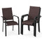 Patio Dining Chairs Set of 2/4/6 Stackable Outdoor Armchairs-Set of 4