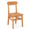 Patio Teak Wood Chair Armless Dining Chair with Slatted Seat