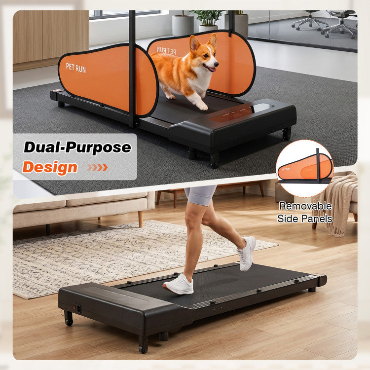 Pet Treadmill with LED Display, Remote Control & Adjustable Speed for Small & Medium Dogs