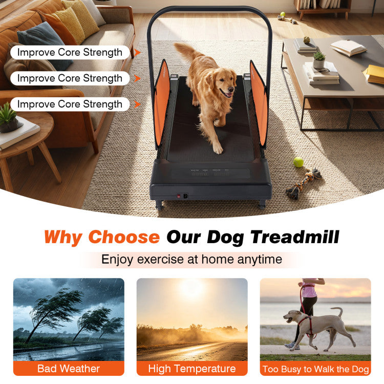 Pet Treadmill with LED Display, Remote Control & Adjustable Speed for Small & Medium Dogs