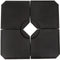 Outsunny Cantilever Base Anchor: 4pc Fillable Umbrella Stand for Offset Parasols, Durable Black