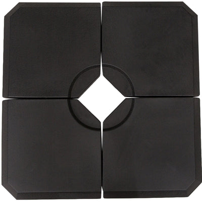Outsunny Cantilever Base Anchor: 4pc Fillable Umbrella Stand for Offset Parasols, Durable Black 