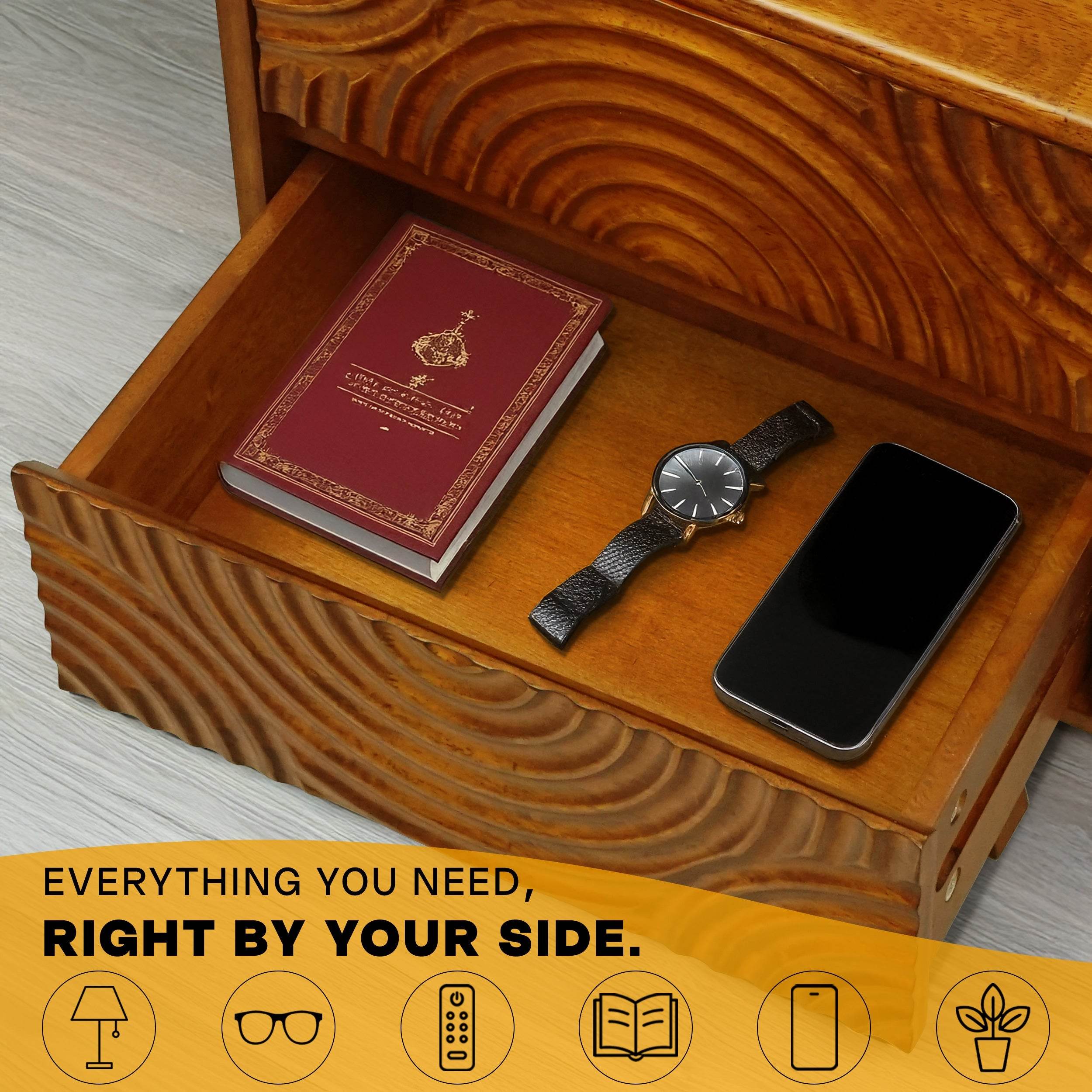 Harmony Nightstand with 2 Drawers 