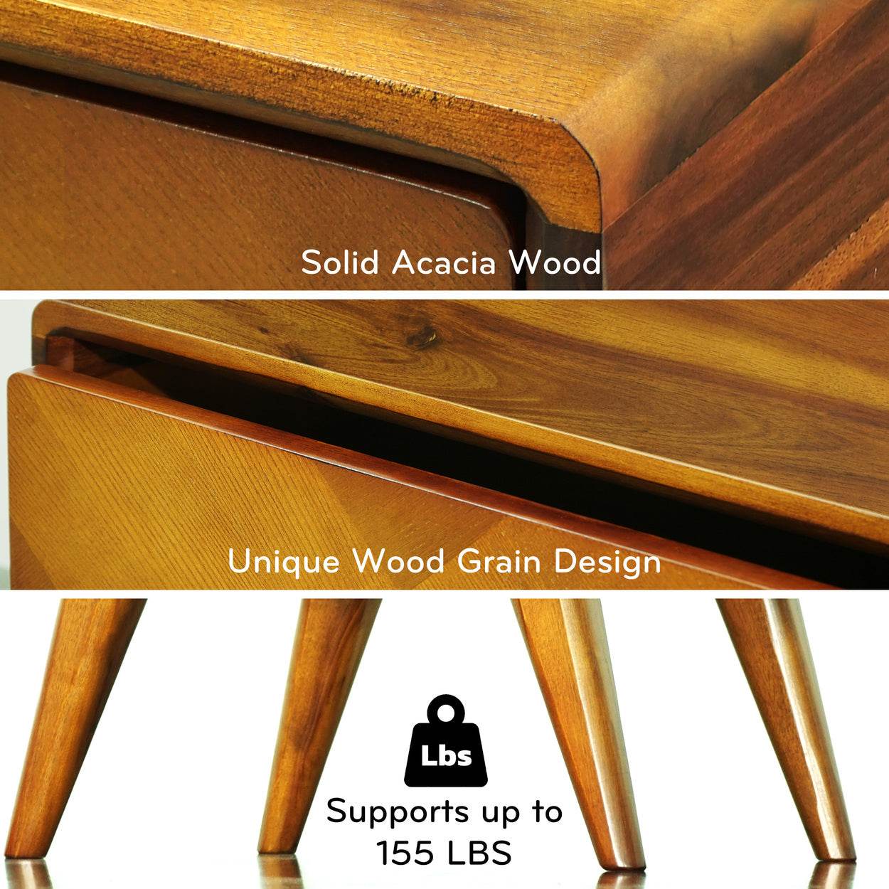 Laden Nightstand with drawer 