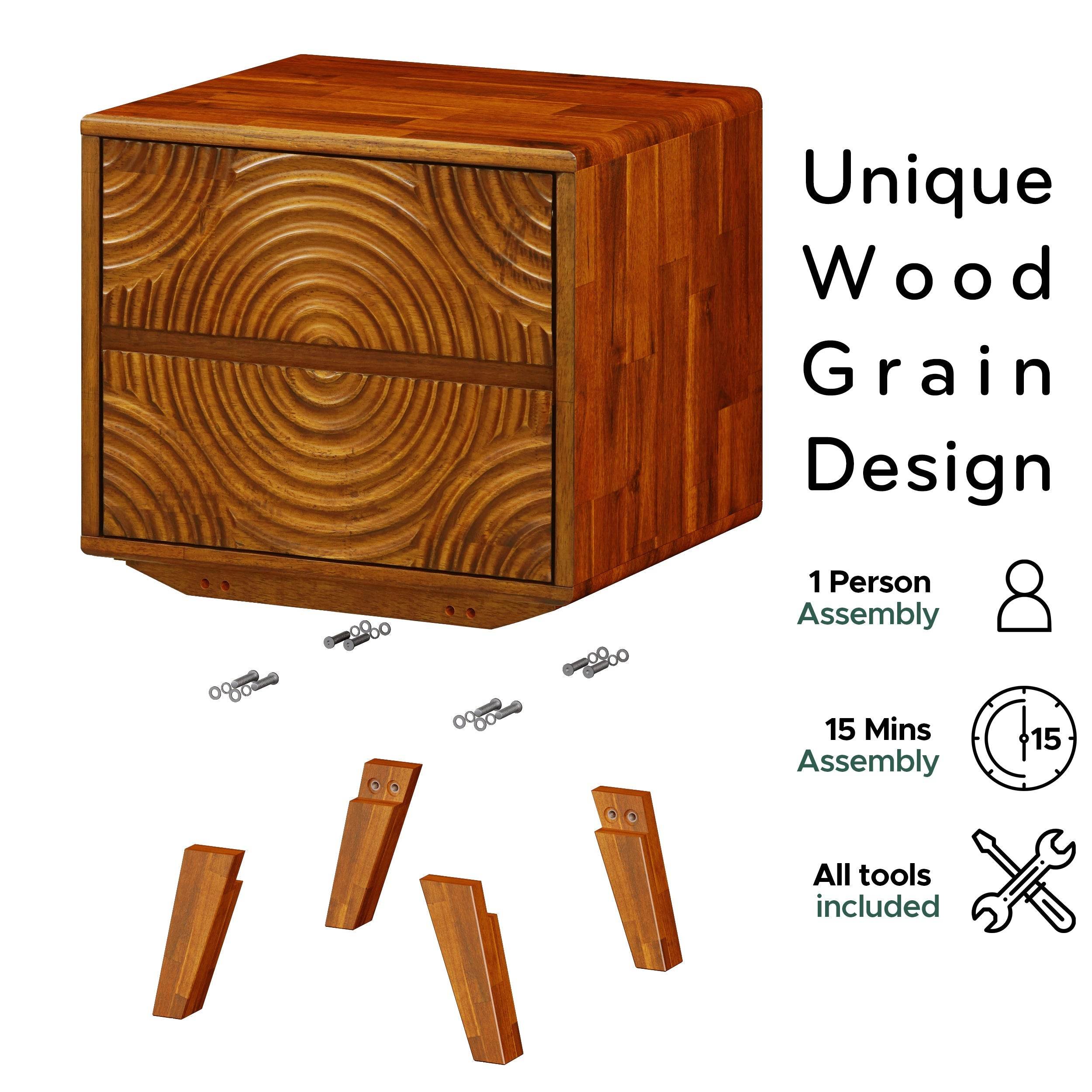 Harmony Nightstand with 2 Drawers 