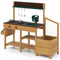 Play Kitchen for Kids Wooden Toy Kitchen Playset Pretend Mud Kitchen