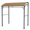 Outsunny BBQ Grill Gazebo 7'x5', Garden Grill Canopy with Steel Frame & Hooks, Outdoor Sun Shade, Dark Brown