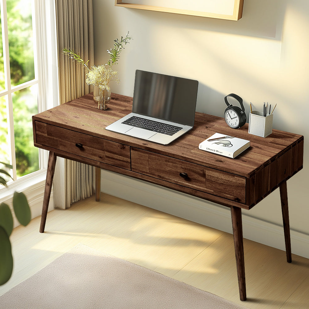 Lagom 48" Solid Wood Work Desk with Drawers 