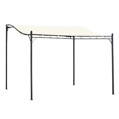 Outsunny 10 x 10ft Outdoor Pergola, UV-Blocking Canopy with Adjustable Height Frame for Garden & Patio, Cream White 