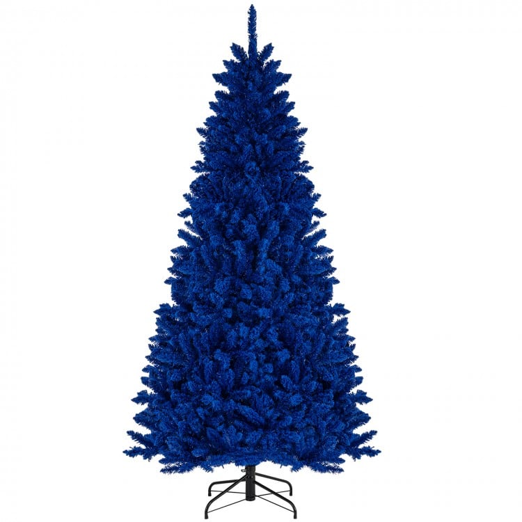 Pre-Lit Artificial Christmas Tree with 340 Blue LED Lights and 3 Modes