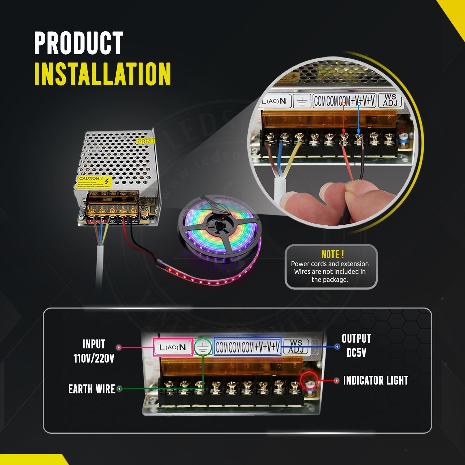 DC 5V 7 Amp Switching Power Supply for LED Strips CCTV~1032