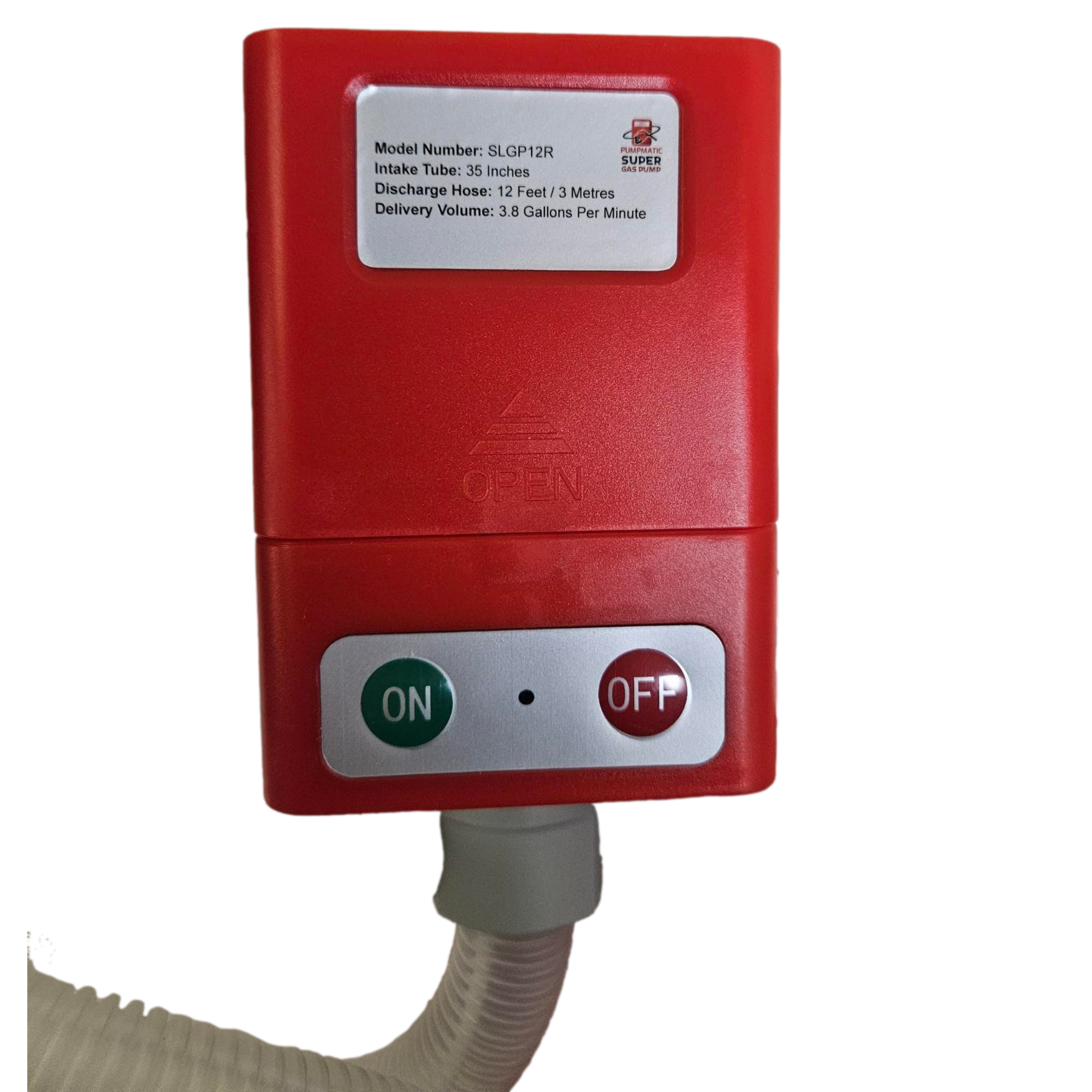 *New* PumpMatic Super Long Gas Pump w/ 12 Ft Hose - 3.2 GPM - Gas, Diesel, Kerosene