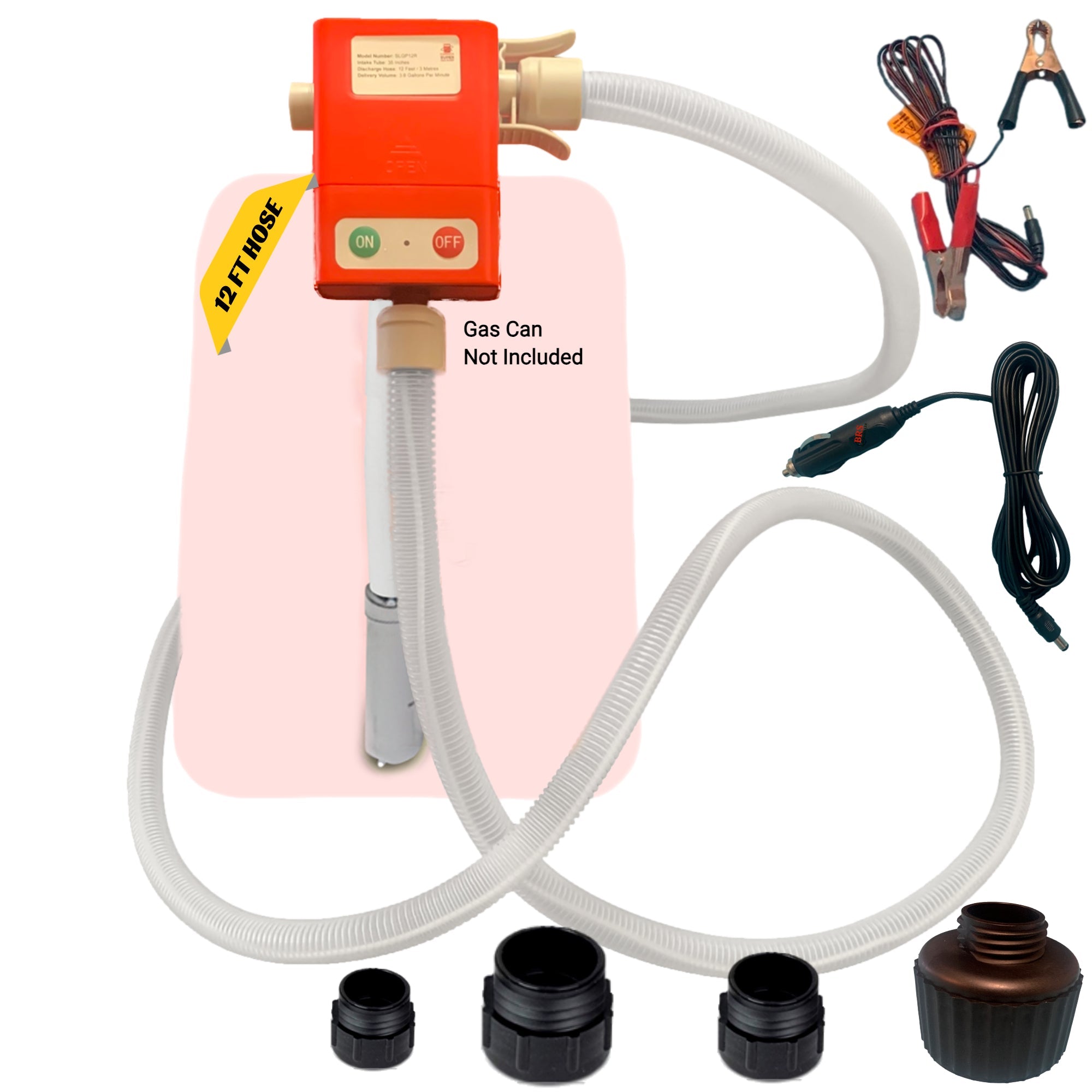 *New* PumpMatic Super Long Gas Pump w/ 12 Ft Hose - 3.2 GPM - Gas, Diesel, Kerosene