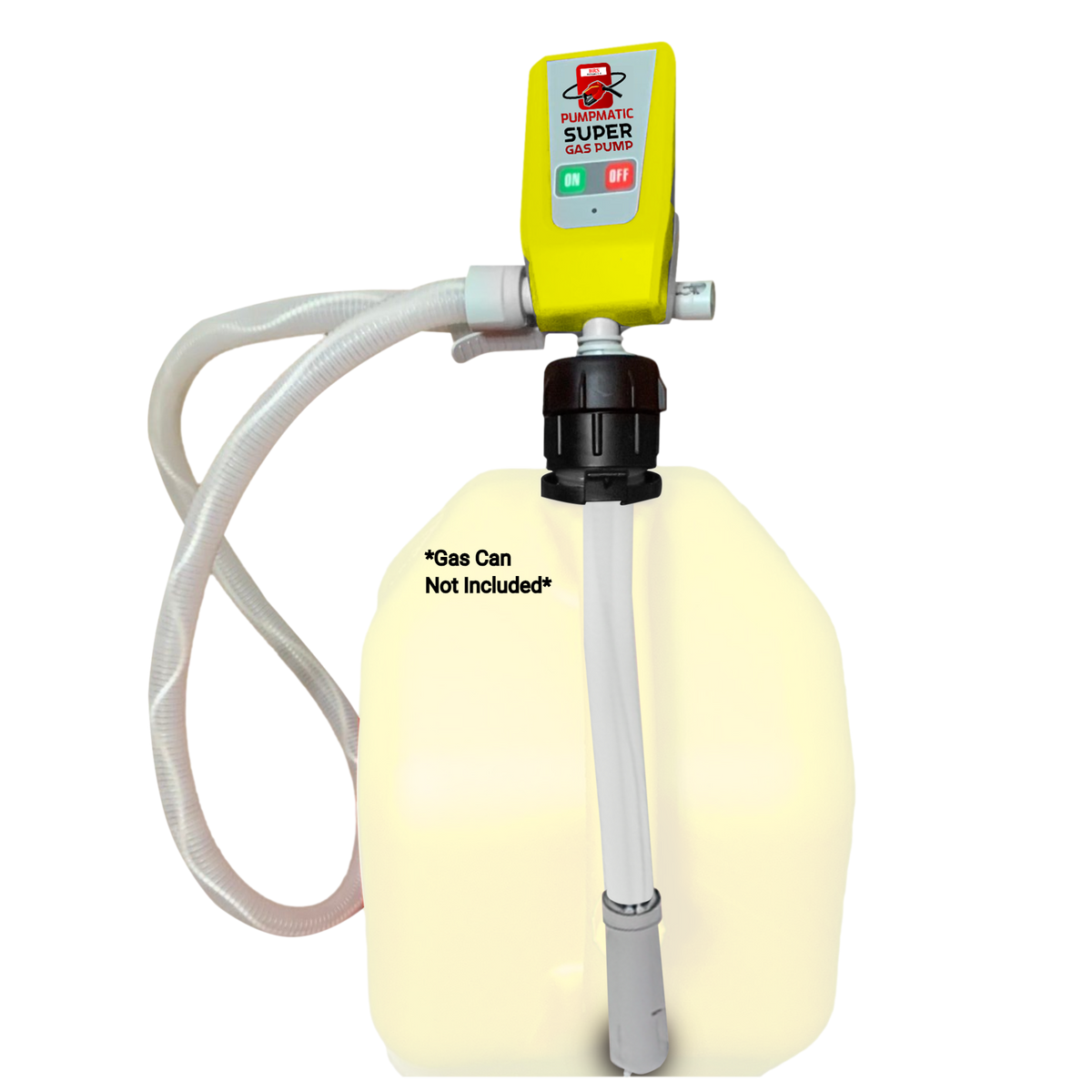 Diesel PumpMatic Super Gas Pump Fuel Transfer Pump + 3 Power Sources w/ 4.25ft Hose Siphon