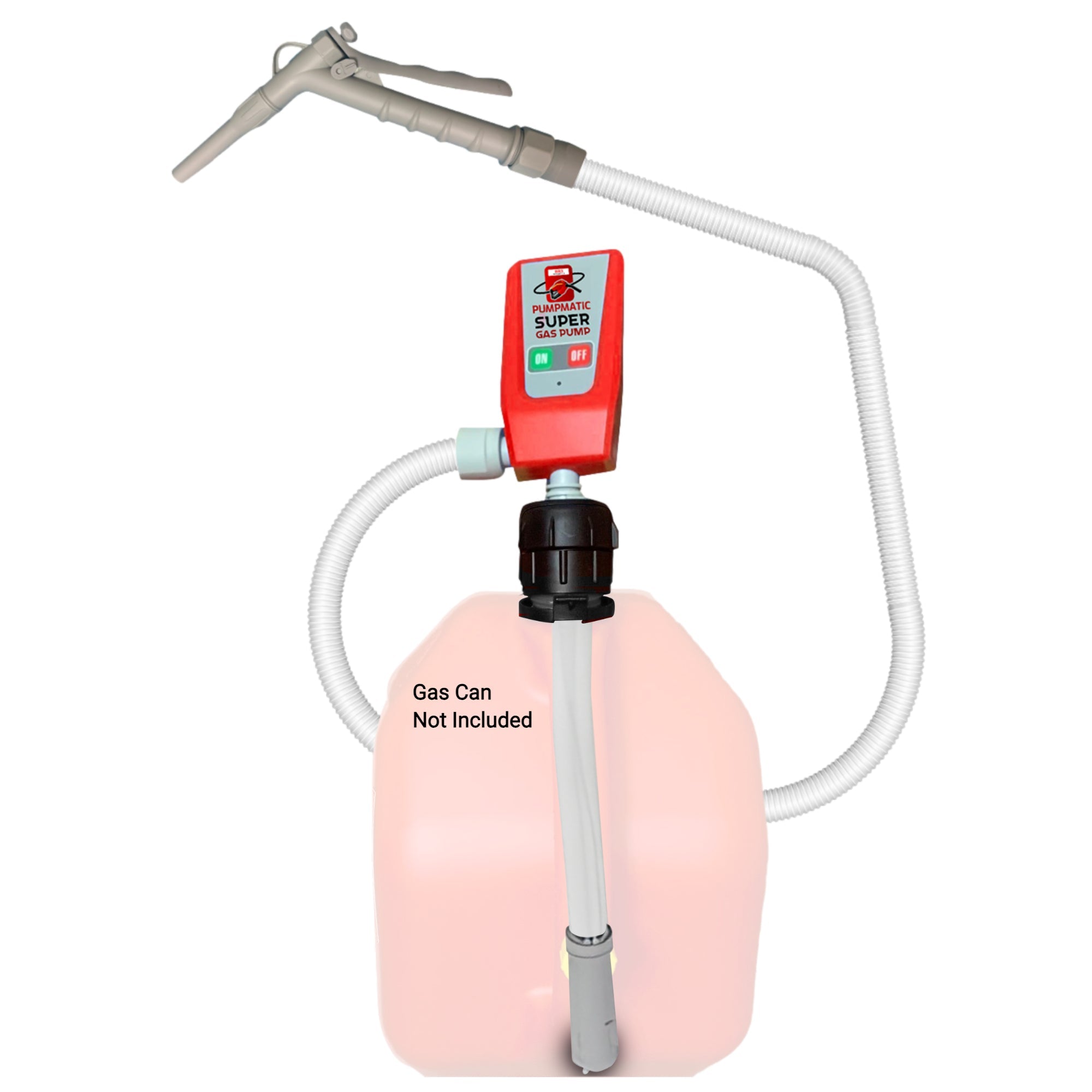 *New* PumpMatic Super Gas Pump w/ 4.25 Ft Hose & Flow Control Nozzle