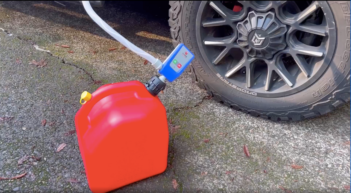 PumpMatic Super Gas Pump Fuel Transfer Pump for Gas, Diesel, Kerosene + 3 Power Sources w/ 4.25 Ft Hose