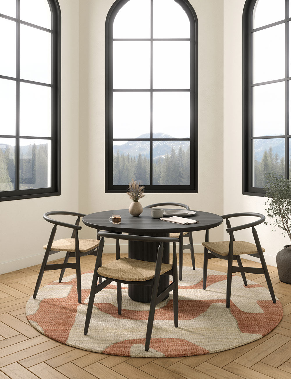 Puzla Orange Natural Rug 