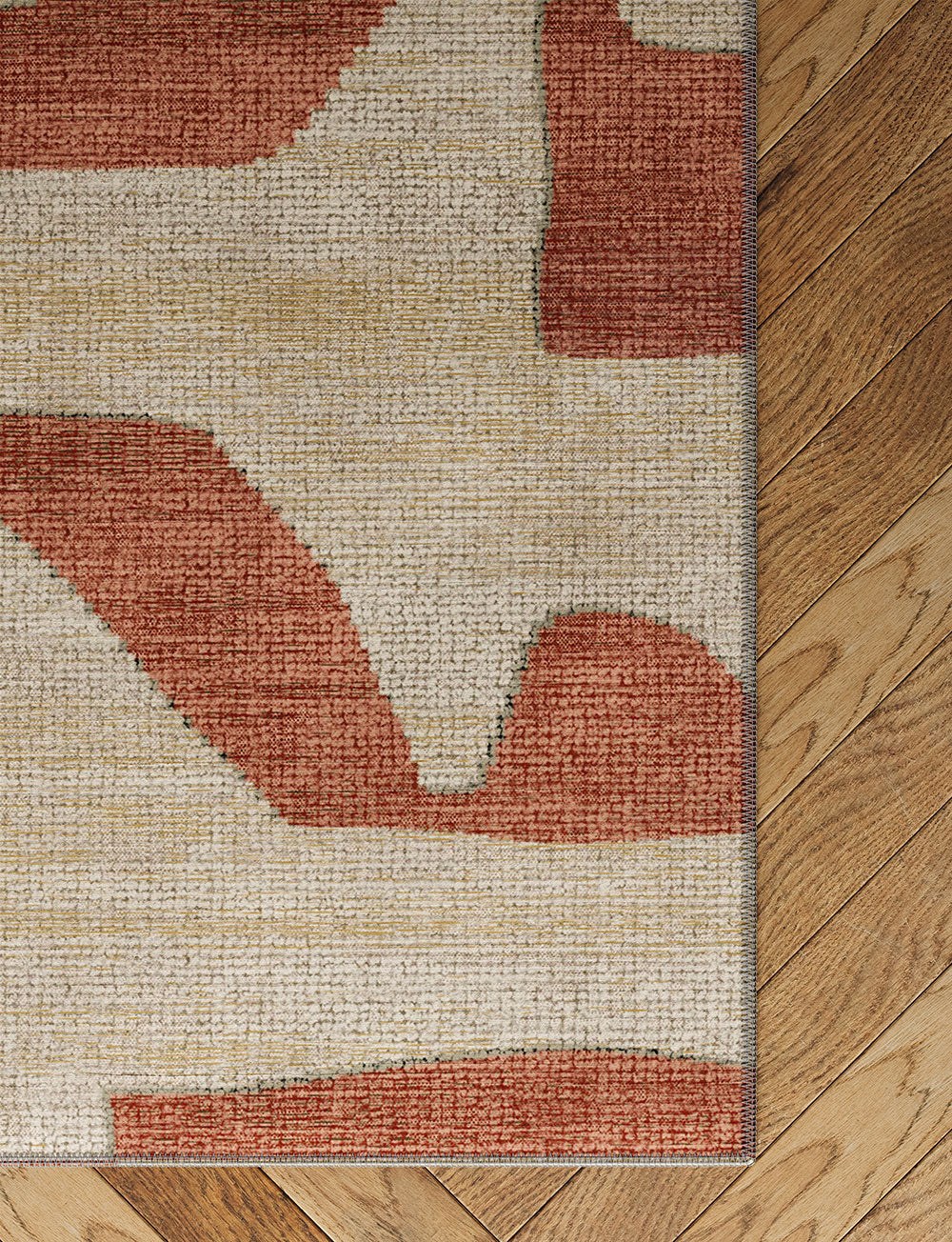 Puzla Orange Natural Rug 