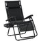 Outsunny Outdoor Zero Gravity Reclining Lounger Chair with Canopy Shade, Side Tray, Cupholder, Black