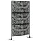 Metal Outdoor Privacy Screen, Decorative Outdoor Divider with Stand and Expansion Screws, Freestanding Privacy Panel for Garden Deck Pool Hot Tub, Willow Branch Style