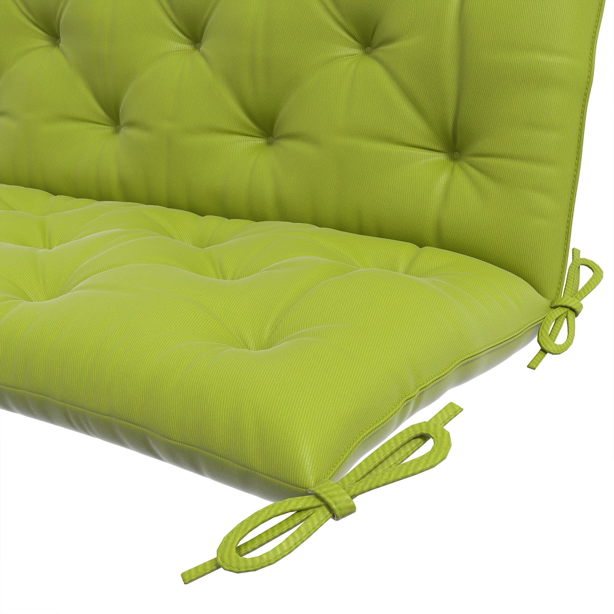 Outsunny 3-Seater Outdoor Bench Swing Chair Replacement Cushions for Patio Garden, Light Green 