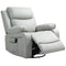 HOMCOM PU Leather Reclining Chair with Vibration Massage Rocker, Swivel Base, Rocking Function, Remote Control, Light Grey