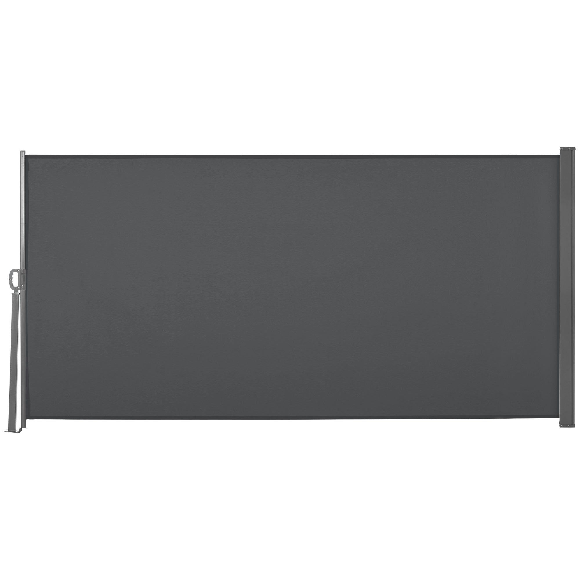 Outsunny 118" x 63" Retractable Side Awning Patio Outdoor Folding Privacy Screen with Resistance to UV Rays & Wind, Gray 