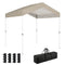 8 x 8 ft Pop Up Canopy Tent with 1-Button Push Easy Setup, UPF 50+ A-Frame Outdoor Instant Canopy, Beige