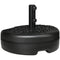 Outsunny Half Round Umbrella Base Stand: Sand/Water Fillable 40lb Capacity Outdoor Stability Black