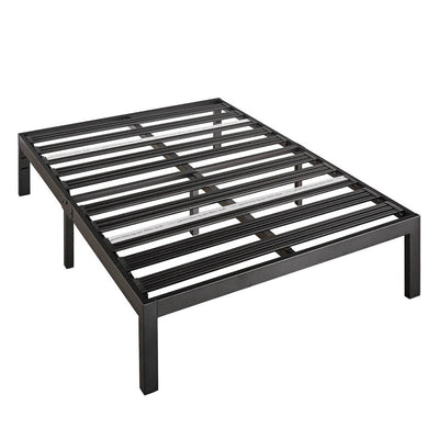 Queen size Metal Platform Bed Frame with 3.86 inch Wide Heavy Duty Steel Slats - Free Shipping 