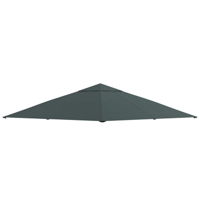 Outsunny 9.84x9.84' Square Gazebo Canopy Replacement, UV Protection Sun Shade Cover, Grey 