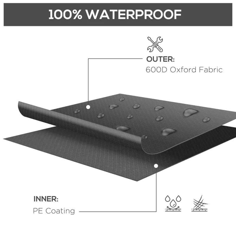 Patio Furniture Cover for Outdoor Sectional Sofa Set Waterproof Windproof Oxford Fabric, 97" x 65" x 26", Black