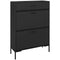 HOMCOM Modern Shoe Cabinet Storage 12 Pair Shoe Organizer with 2 Flip Doors Drawer and Adjustable Shelf Black