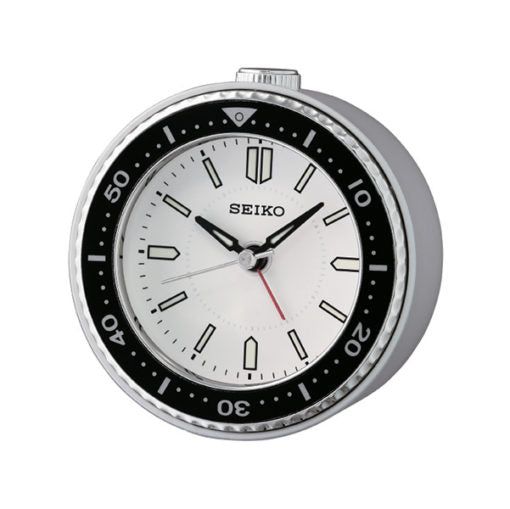 SEIKO Desk Alarm Clock White | QHE184J 