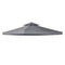 Outsunny 9.84' x 9.84' Square 2-Tier Gazebo Canopy Replacement Top Cover Outdoor Garden Sun Shade, Dark Grey