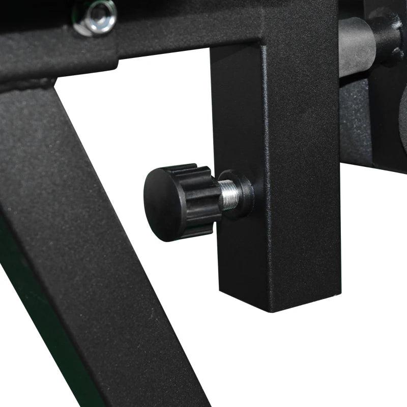 Soozier Weight Bench, Flat Incline Decline Workout Bench Press Set with Squat Racks, Leg Developer, Weight Plate Stand