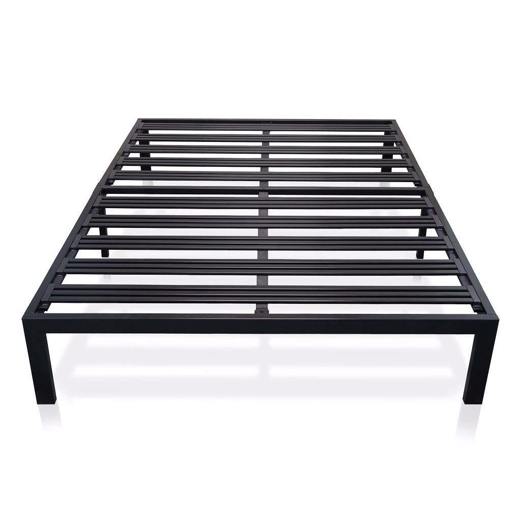 Queen size Metal Platform Bed Frame with Heavy Duty Steel Slats - Free Shipping