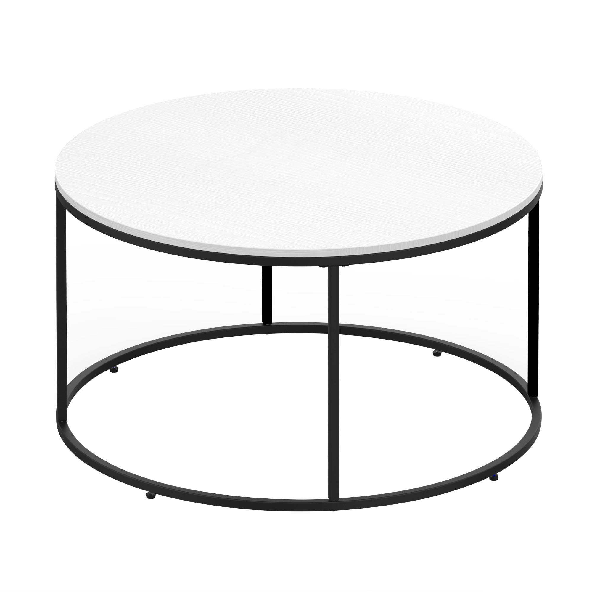 HOMCOM Industrial Coffee Table: Metal X-Frame Cocktail Table with Bottom Storage Shelf 