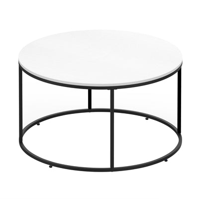 HOMCOM Industrial Coffee Table: Metal X-Frame Cocktail Table with Bottom Storage Shelf 