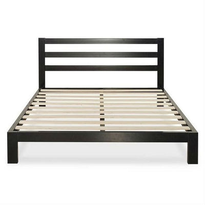 Queen Heavy Duty Metal Platform Bed Frame with Headboard and Wood Slats - Free Shipping 
