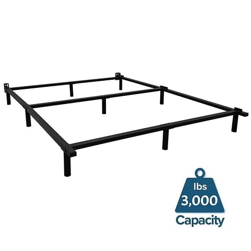 Queen 9-Leg Metal Bed Frame with Headboard Brackets 3,000 lbs. Max Weight Limit - Free Shipping 