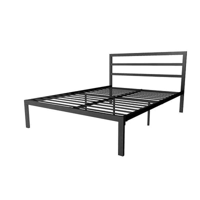 Queen Black Metal Platform Bed Frame with Headboard Included - Free Shipping 