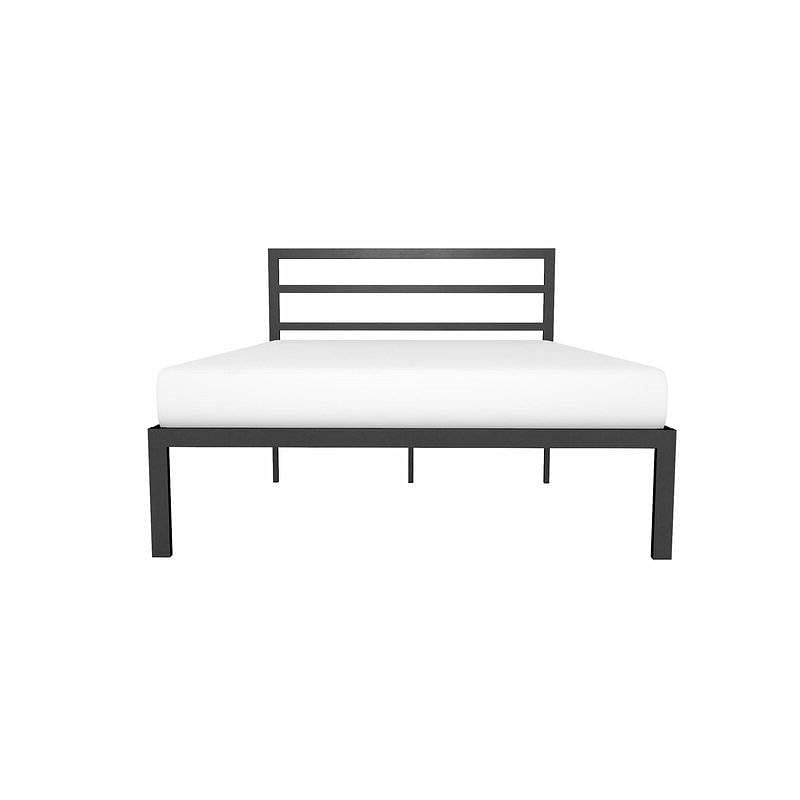 Queen Black Metal Platform Bed Frame with Headboard Included - Free Shipping