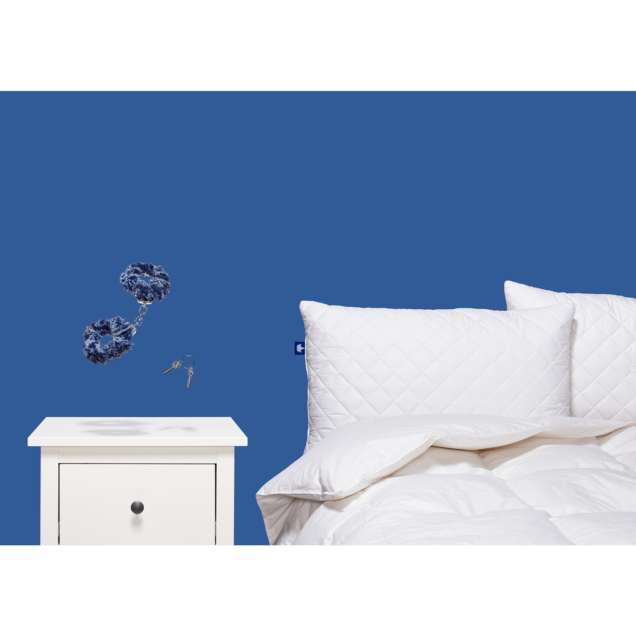 Quilted White Goose Feather Body Pillow 