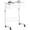 Mobile Standing Desk with Adjustable Height, 23.5 inch Stand Up Desk with Wheels, White