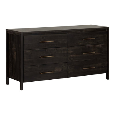 Modern Java 6 Drawer Double Dresser - Free Shipping 