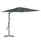 8FT Cantilever Patio Umbrella, Offset Patio Umbrella with Cross Base for Deck, Backyard, Pool and Garden, Hanging Umbrellas, Switch with a Wrench, Dark Gray